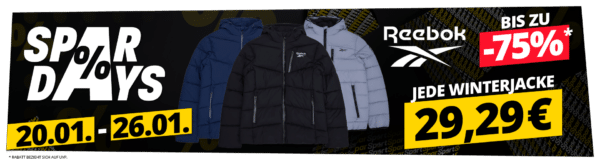 Spardays Reebok Winterjacke Sale AFFILIATE DEU