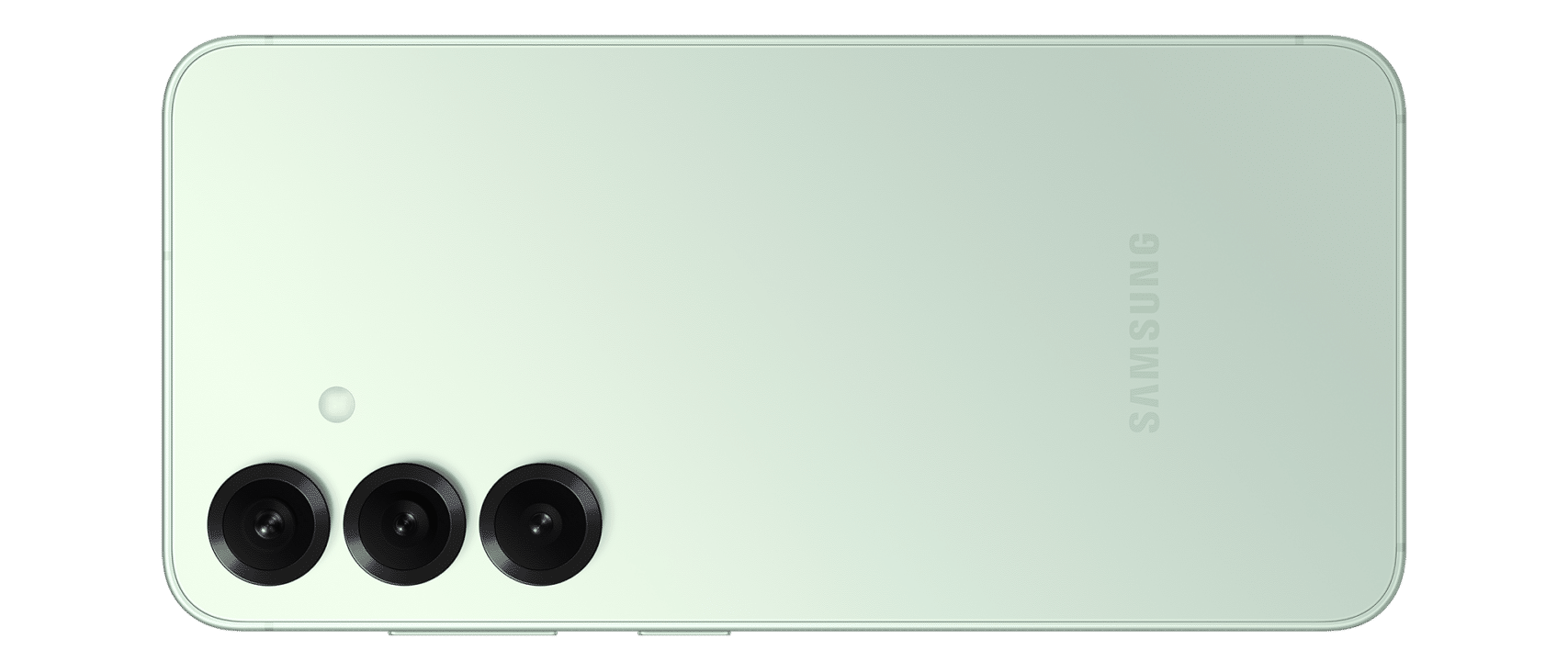 Galaxy S25 von hinten in mint