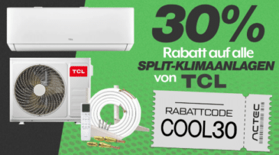 30% Rabatt auf TCL Split Klimaanlagen