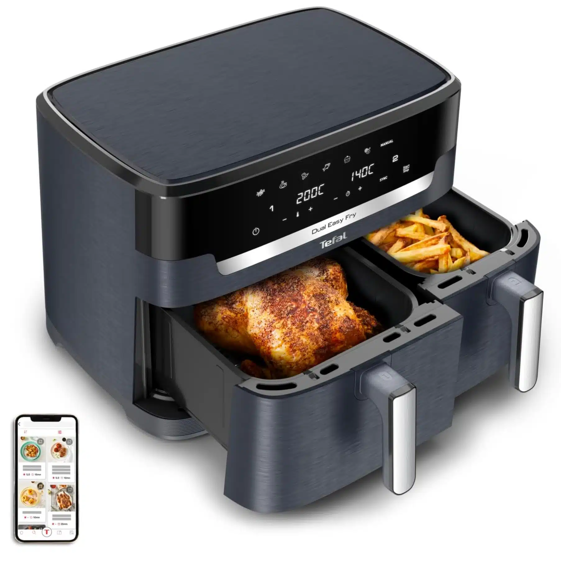 [Bisheriger Bestpreis] 🍟 Tefal Dual Easy Fry XXL Heißluftfritteuse 11L ...