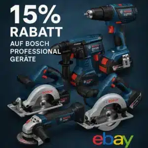 15% auf Bosch Professional 🪛🛠 z.B. Akkuschrauber, ProCORE Akkus & vieles mehr