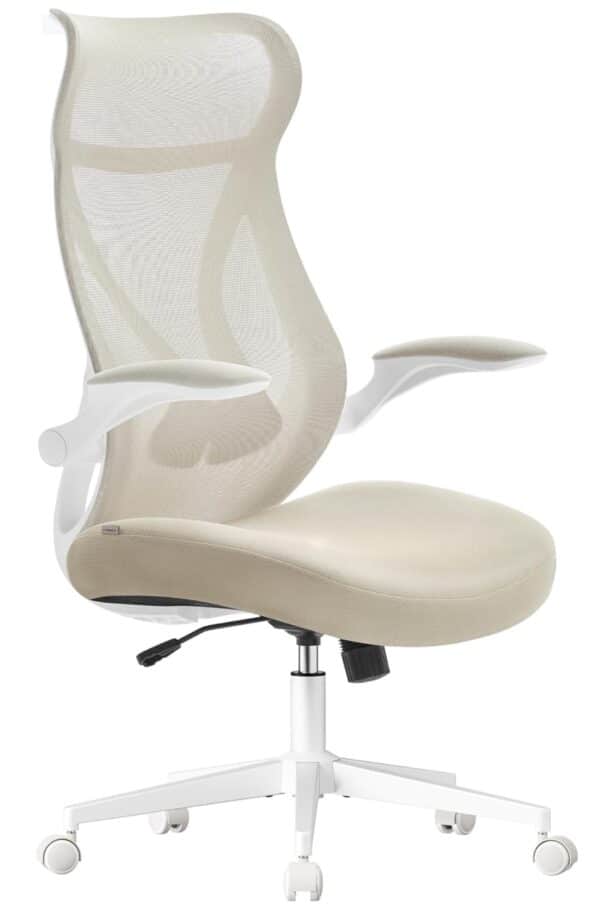 SONGMICS Buerostuhl Schreibtischstuhl ergonomische Rueckenlehne hoehenverstellbar hochklappbare Armlehnen Drehstuhl mit Kopfs 2026 01 27 16 07 23