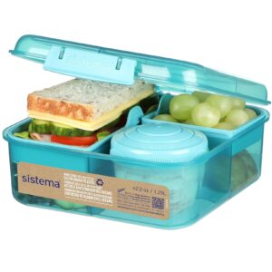 Sistema Bento Box  125 L  Brotdose fuer Pause mit Faechern und Snackbox  BPA frei  hergestellt aus Ocean Bound Plastic  Tea 2025 04 23 11 47 05