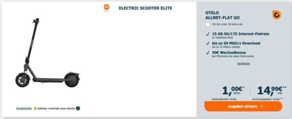 Xiaomi Scooter mit otelo Allnet 1