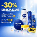 30% Direktabzug auf NIVEA Produkte 🥳 ab nur 10€ Bestellwert 🧴z.B. After Shave Balsam, Creme & mehr