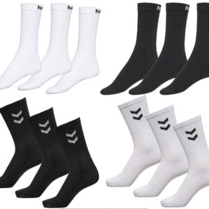 3 Paar hummel Basic Sport Socken Baumwoll Struempfe Alltags Socken mit Marken Schriftzug 205603 oder Kontrastwinkel 022030 in We 2025 07 17 15 18 52