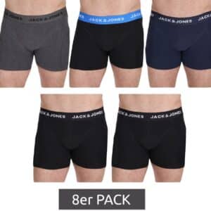 Jack amp Jones Herren Boxershorts im 8er Pack
