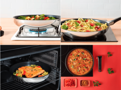 Tefal Ingenio Emotion ON Kochgeschirr in vier verschiedenen Szenarien