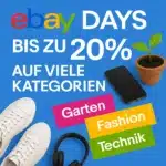 [Endspurt] Ebay Days 🪅 Bis zu 20% Rabatt in fast allen Kategorien 🥳 z.B. 1.300W Balkonkraftwerk