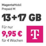 [TOP] Telekom MagentaMobil Prepaid: 30GB für 9,95€/4 Wochen + 10€ Wechselbonus inkl. Schweiz + GB