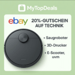 ebay: 💻 20%-Gutschein auf Technik 💎 Saugroboter, 3D-Drucker, E-Scooter, uvm.