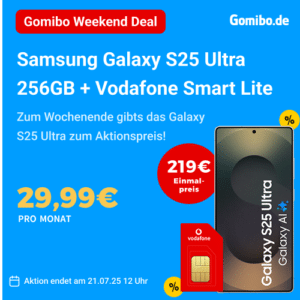 Samsung Galaxy S25 ULTRA 📱 (256GB) für 219€ mit 35GB 5G Vodafone Allnet für 34,99€ mtl. (+ 100€ Bonus & AG gratis!)