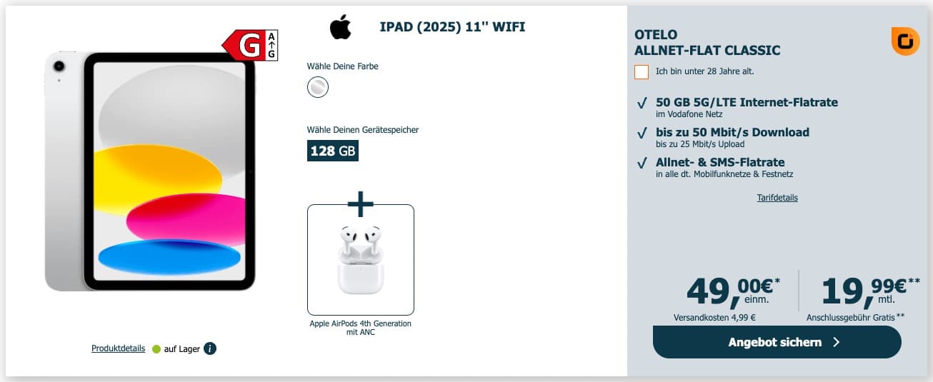 Ipad otelo Allnet Flat Classic