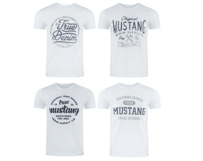 Mustang Vierpack weiss Mustang Vierpack in Weiß