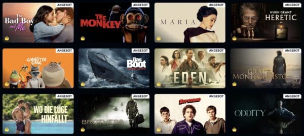 Viele Prime Video Leihfilme