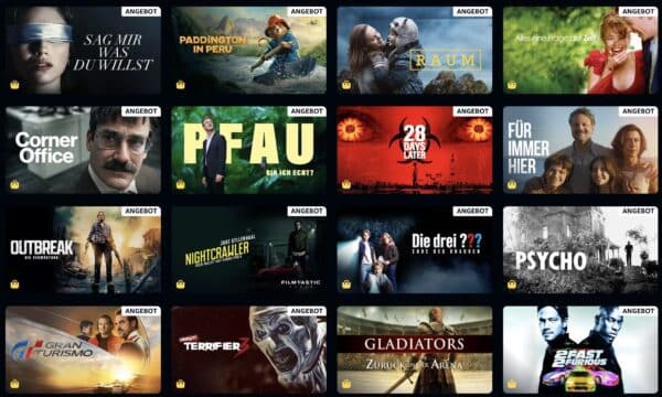 Viele Prime Video Leihfilme