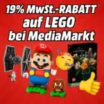 [Endet] 19% MwSt.-Rabatt auf LEGO bei MediaMarkt 🥳👍 Star Wars, Super Mario, Botanicals, etc.