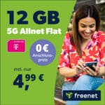 [Letzte Chance] 💥 12GB 5G TELEKOM Allnet NUR 4,99€ mtl. 😮 KEINE AG +50 GB Datendepot!