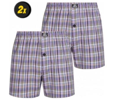 2er Pack MONT EMILIAN Nantes Herren American Boxershorts lila karo 2er Pack MONT EMILIAN Nantes Herren American Boxershorts lila karo