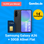 [Weekend-Deal] Samsung Galaxy A36 für 1€ mit 50GB 5G Telekom Allnet für 14,99€ mtl. + 150€ Bonus