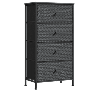 Schwarter SONGMICS Kommode Aufbewahrungsschrank mit geometrischem Muster