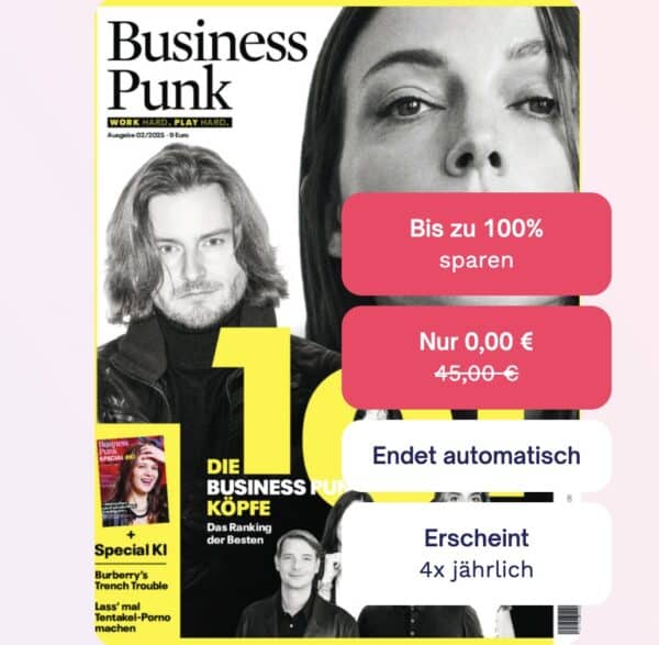 1 Jahr Business Punk Kombi Abo kostenlos