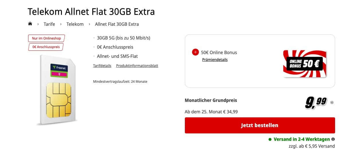 30GB 5G TELEKOM Allnet