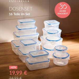 Cucinella Frischhaltedosen antibakteriell 16tlg