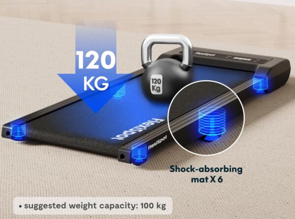 FlexiSpot Laufband Walking Pad fuer zuhause und Buero Geraeuscharme Laufbaender 4 in 1 Tragbares Laufband mit Fernbedienung und LE 2025 08 06 11 44 21