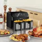 🍟 Juskys Heißluftfritteuse XXL (9L, Doppelkammer, 2.000 W, 200 °C)