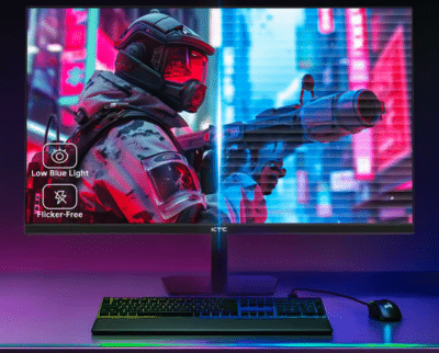 KTC H24F8 Monitor KTC H24F8 Monitor Gaming in einem Set Up mit LEDs