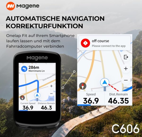 Magene C606 Touchscreen GPS Fahrradcomputer Navigation WiFi Bluetooth Datenuebertragung Indoor Training 28 anpassbarer Bildsch 2025 08 20 15 49 56