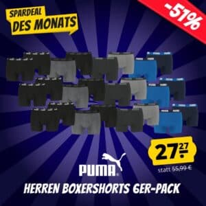 PUMA Elements Basic Herren Boxershorts 6er Pack