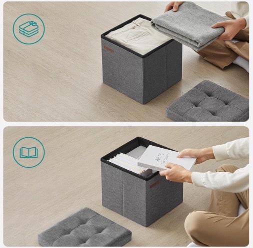 SONGMICS Aufbewahrungs Hocker SONGMICS Aufbewahrungs Hocker