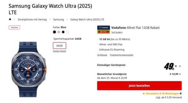 Samsung Galaxy Watch Ultra   Vodafone