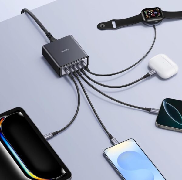 UGREEN USB C Ladegeraet 65W GaN Netzteil 5 Port Desktop Ladestation 45W PPS Schnellladegeraet Mehrfach kompatibel mit iPhone 16 8 2025 08 11 15 09 46