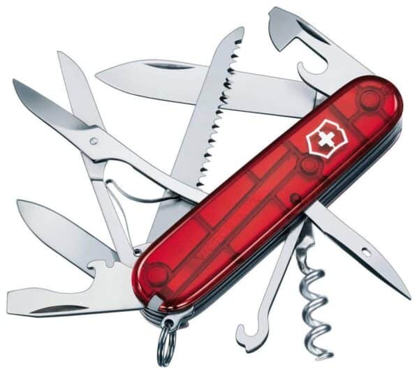 Victorinox Taschenmesser Huntsman   Rot Transparent   Swiss Made   15 Funktionen Klinge Korkenzieher Dosenoeffner Klinge   2025 08 18 15 17 50