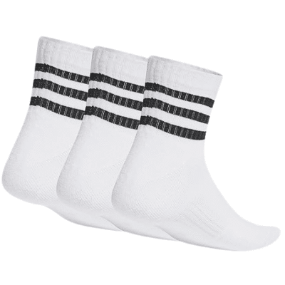 adidas Unisex 3 stripes Cushioned Sportswear Mid cut Socks 1