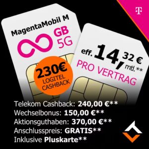 [Eff. 14,32€ mtl. pro SIM-Karte] 📱📱 2x Telekom Allnet/SMS Flat Unlimited 5G/LTE (MagentaMobil M)