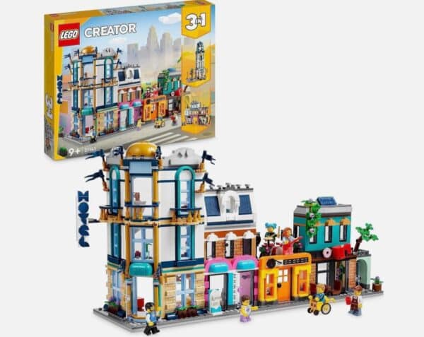 LEGO Creator 3 in 1 Hauptstrasse zu Art deco Hochhaus oder Marktstrasse Hotel Cafe