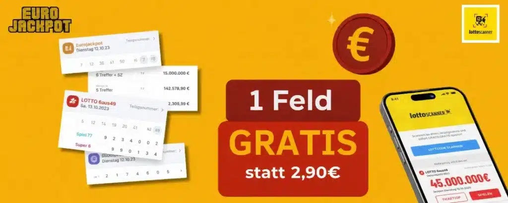 Lottoscanner 1 Feld gratis Lottoscanner 1 Feld gratis
