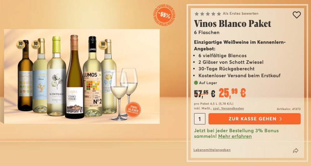 Vinos Blanco Paket Vinos Blanco Paket