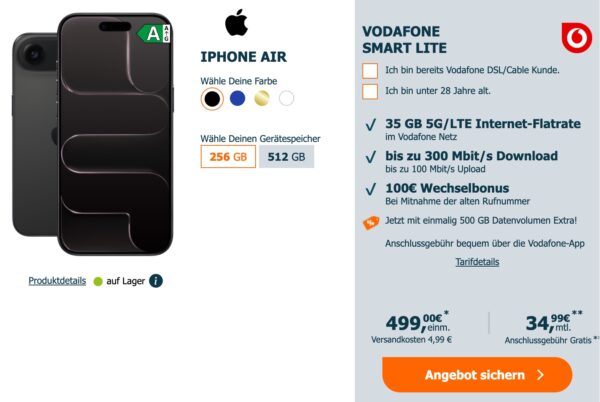 Vodafone Smart Lite mit Apple iPhone Air 2025 09 21 11 56 02