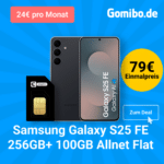 Samsung Galaxy S25 FE (128GB für 19€ | 256GB für 79€) 📱 mit 100GB 5G Telekom Allnet für 24€ mtl.