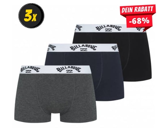 Billabong Herren Boxershorts 3er Pack BG 04