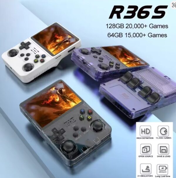 Open Source R36s Retro Handheld Videospiel konsole Linux System 35 Zoll IP Bildschirm tragbare Tasche Video Player 64GB 128g S 2025 10 01 11 38 05