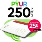 200€ BONUS für PŸUR ✔️ Z.B. Internet mit 250 Mbit/s für nur noch 25€ mtl.