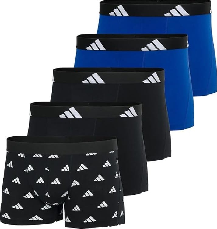 adidas Herren Trunk 5 Pack   Active Flex Cotton   Boxershorts   Bequeme Unterwaesche