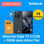 287€ Ersparnis! ⚡ Motorola Edge 70 512GB + Moto Buds, Moto Tag, Watch Fit & 68W Charger für 1€ 📱 mit 50GB 5G (Vodafone Otelo) für 19,99€ mtl.