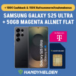 [Tarif eff. 2€] Samsung Galaxy S25 Ultra für 59€ mit 50GB 5G Telekom Allnet für 44,95€ mtl. + 250€ Bonus